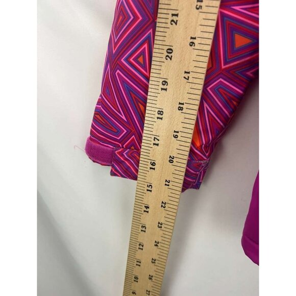The North Face Girls Large (14/16) Geometric Pattern Hyvent Jacket Pink - Picture 6 of 16
